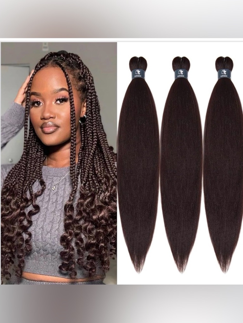 Braiding Hair Extensions - Chocolate Brown Synthetic Braiding/Crochet Hair